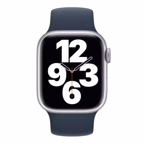 Apple Bracelet Boucle unique en Silicone Apple Watch | 38/40/41/42 mm - Taille 4 - Storm Blue