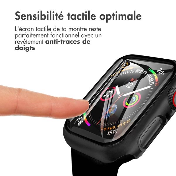 imoshion Coque rigide à couverture complète Apple Watch Series 4 / 5 / 6 / SE - 44 mm - Noir