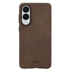 Accezz Coque MagSafe en cuir vintage Samsung Galaxy S25 Edge - Rustic Brown