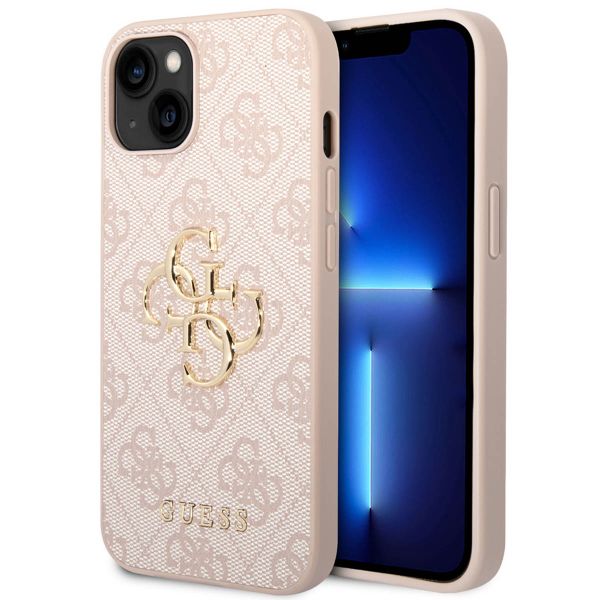 Guess Coque 4G Metal Logo Backcover iPhone 14 - Rose