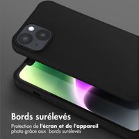 Selencia Coque silicone avec cordon amovible iPhone 14 - Noir