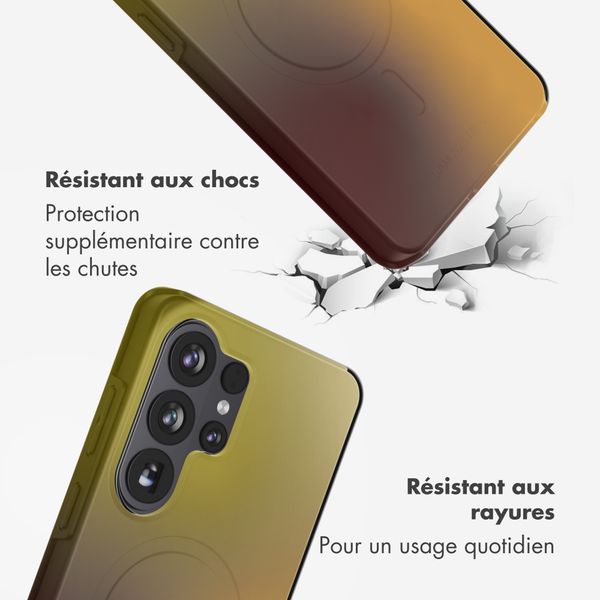Selencia Coque arrière Vivid Samsung Galaxy S26 Ultra - Gradient Olive Dust