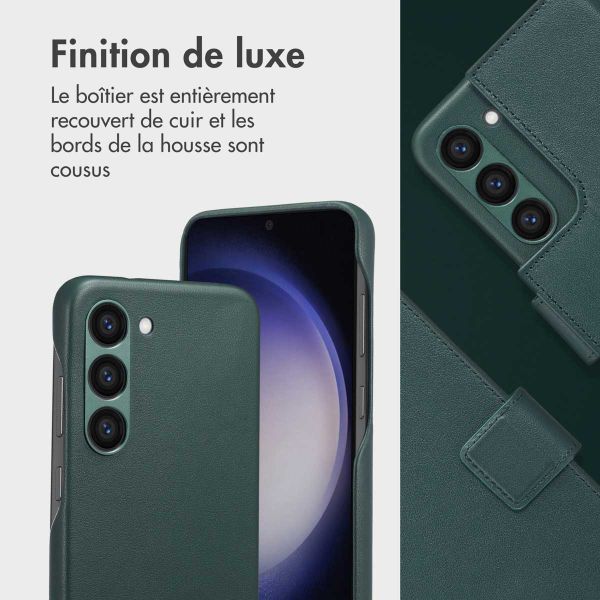 Accezz Étui de télephone portefeuille en cuir 2-en-1 avec MagSafe Samsung Galaxy S23 - Cedar Green
