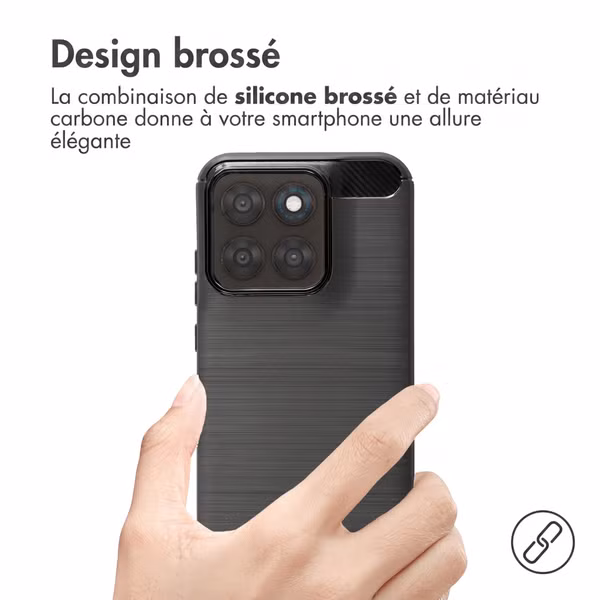 imoshion Coque Brushed Motorola Moto G77 - Noir