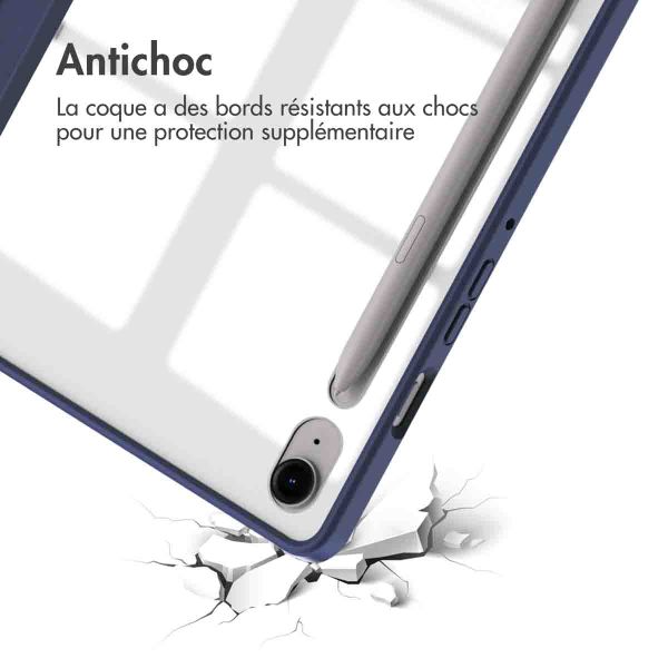 imoshion Coque tablette rigide Trifold Samsung Galaxy Tab S9 11.0 pouces / Tab S10 FE / S9 FE 10.9 pouces - Bleu foncé
