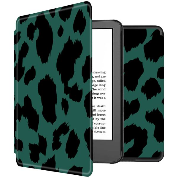 imoshion Design Slim Hard Sleepcover Amazon Kindle (2024) / Amazon Kindle (2022) 11th gen - Green Leopard