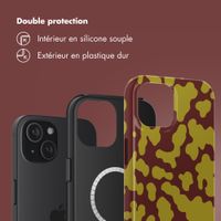 Selencia Coque arrière Vivid avec MagSafe Apple iPhone 15 - Moo'd Olive Dust