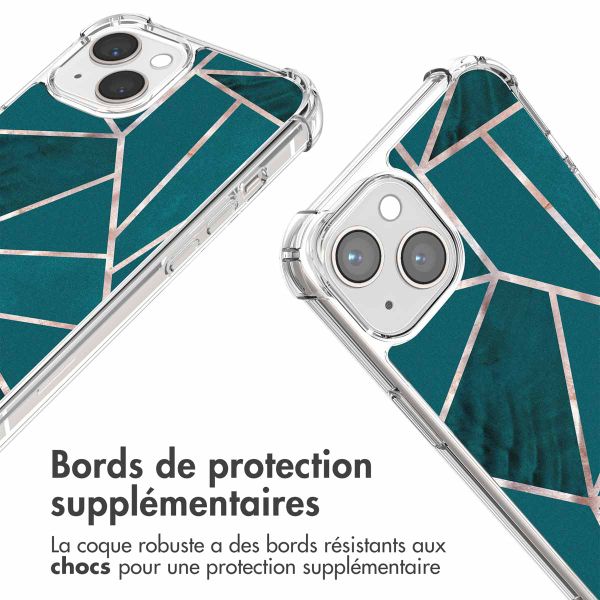 imoshion Coque Design avec cordon iPhone 13 - Petrol Green Graphic