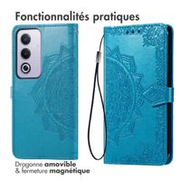 imoshion Etui de téléphone portefeuille Mandala Oppo A40 & Oppo A40M & Oppo A60 (5G) - Turquoise