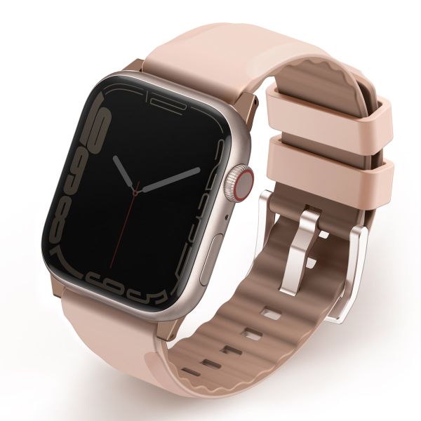 Uniq Bracelet Linus en silicone AiroSoft™ Apple Apple Watch Series 1 á 9 / SE (38/40/41 mm) | Series 10 (42 mm) - Rose Rose