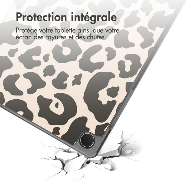 imoshion Coque tablette Design Trifold Samsung Galaxy Tab A11 Plus / A9 Plus - Leopard