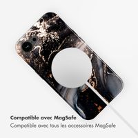 Selencia Coque arrière Vivid avec MagSafe Apple iPhone 16e - Chic Marble Black