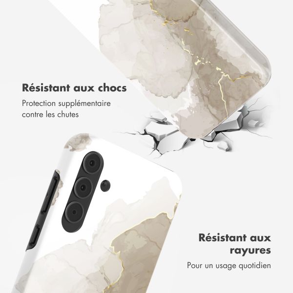 Selencia Coque arrière Vivid Samsung Galaxy A55 - Marble Light Brown