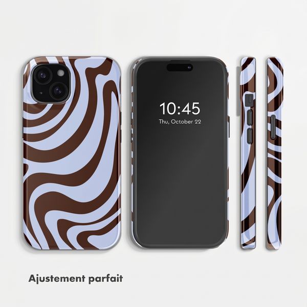 Selencia Coque arrière Vivid Apple iPhone 15 - Dream Swirl Chocolate