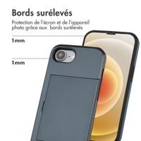 imoshion Coque arrière avec porte-cartes iPhone 16e - Bleu foncé