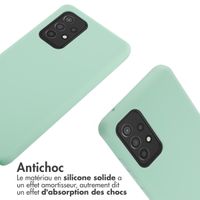 imoshion Coque en silicone avec cordon Samsung Galaxy A52(s) (5G/4G) - Vert menthe