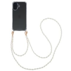 imoshion Coque avec dragonne + ﻿bracelet - Perles Apple iPhone 16 - Transparent