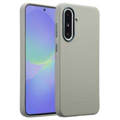 Accezz Coque arrière en cuir avec MagSafe Samsung Galaxy A36 / A56 - Light Grey