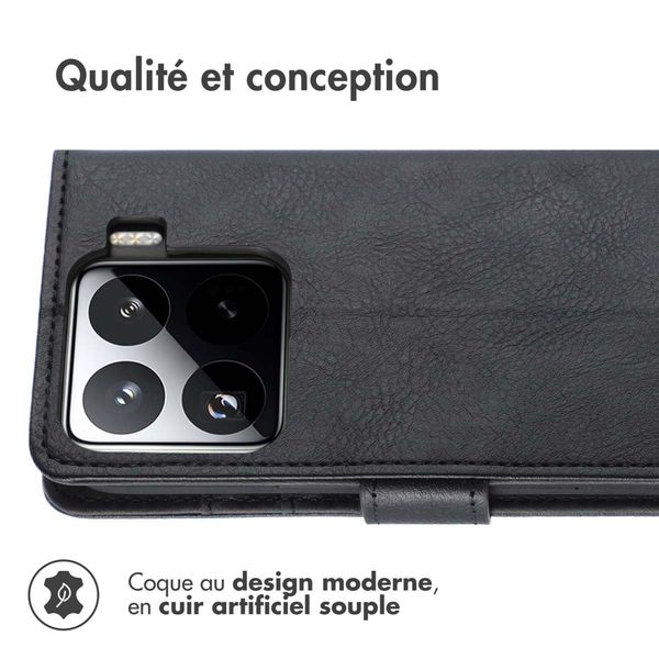 imoshion Étui de télephone portefeuille de luxe Xiaomi 15 Pro - Noir