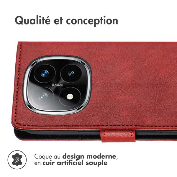 imoshion Étui de télephone portefeuille Xiaomi Redmi Note 14 Pro (4G) - Rouge