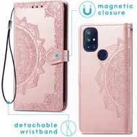 imoshion Etui de télephone Mandala OnePlus Nord N10 5G - Rose Doré