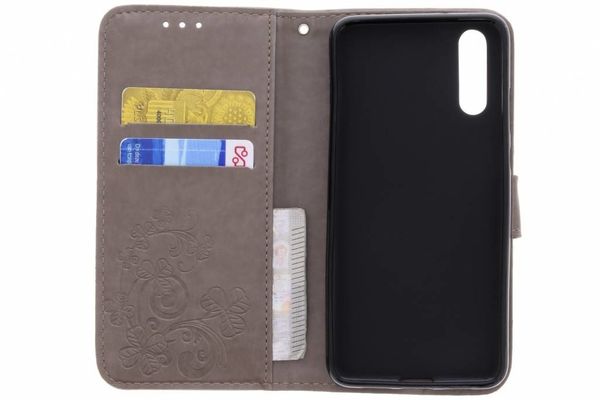 Etui de téléphone Fleurs de Trèfle Huawei 20 - Gris