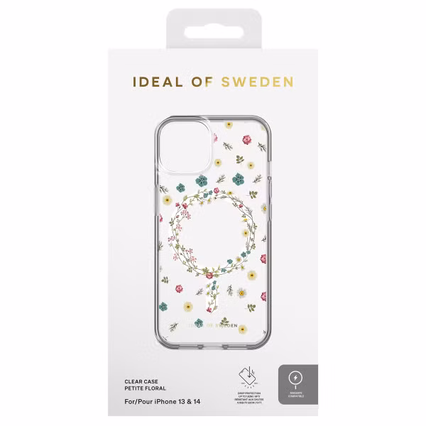 iDeal of Sweden Coque Clear MagSafe Apple iPhone 13 / 14 - Petite Floral