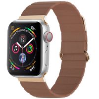 imoshion Bracelet en cuir magnétique Apple Watch Series 1 t/m 9 / SE (38/40/41 mm) | Series 10 / 11 (42 mm) - Marron