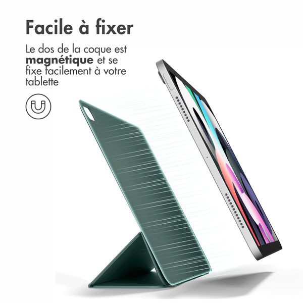 imoshion Magnetic etui de téléphone portefeuille Apple iPad Air 11 pouces (2025) M3 / (2024) M2 / Air 5 (2022) / Air 4 (2020) - Vert foncé
