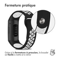 imoshion Bracelet sportif en silicone Fitbit Charge 3 / 4 - Noir / Blanc