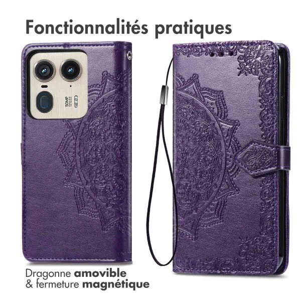imoshion Etui de télephone Mandala Motorola Edge 50 Ultra - Violet