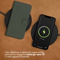Accezz Étui de téléphone portefeuille en cuir de qualité supérieure 2 en 1 Apple iPhone 13 Mini - Vert
