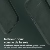 Accezz Coque arrière en cuir avec MagSafe Apple iPhone 15 - Cedar Green