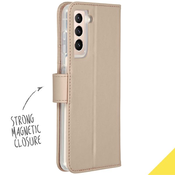 Accezz Étui de télephone Wallet Samsung Galaxy S21 Plus - Doré