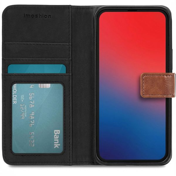imoshion Étui de télephone portefeuille de luxe Apple iPhone 13 Pro - Marron