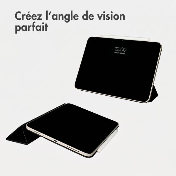 Accezz Coque tablette trifold en cuir Apple iPad 11 (2025) 11 pouces A16 / iPad 10 (2022) 10.9 pouces - Noir