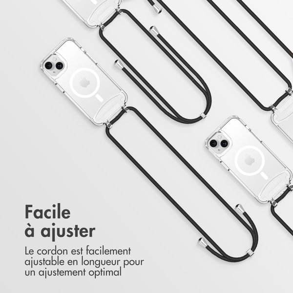 imoshion Coque MagSafe avec cordon amovible iPhone 15 - Transparent