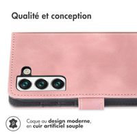 imoshion Etui de téléphone portefeuille avec cordon Samsung Galaxy S22 - Rose