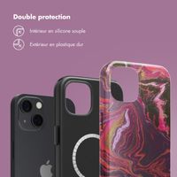 Selencia Coque arrière Vivid avec MagSafe Apple iPhone 13 - Marble Purple