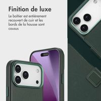 Accezz Étui de télephone portefeuille en cuir 2-en-1 avec MagSafe Apple iPhone 17 Pro Max - Cedar Green