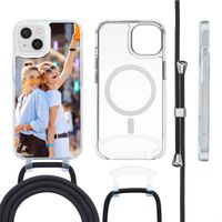 Concevez votre Coque MagSafe avec cordon amovible Apple iPhone 15 - Transparent