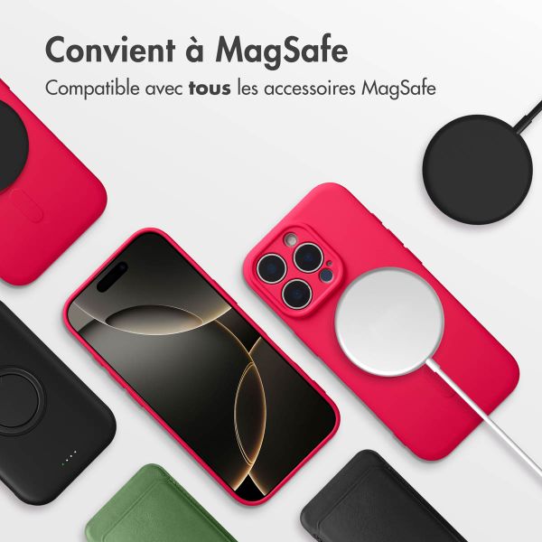 imoshion Coque Couleur avec MagSafe Apple iPhone 16 Pro Max - Neon Pink