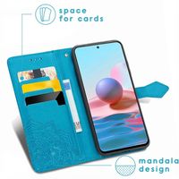 imoshion Etui de télephone Mandala Xiaomi Redmi Note 10 (4G) / Note 10S - Turquoise