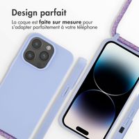 imoshion Coque en silicone avec cordon Apple iPhone 14 Pro - Violet