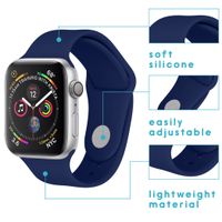 imoshion Bracelet silicone Apple Watch Series 1 á 11 / SE / Ultra (44/45/46/49 mm) - Bleu foncé