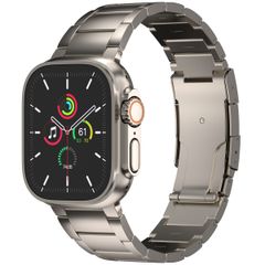 Accezz Bracelet en acier Titane mat Apple Watch Series 1 á 10 / SE / Ultra (2) (44/45/46/49 mm) - Titane