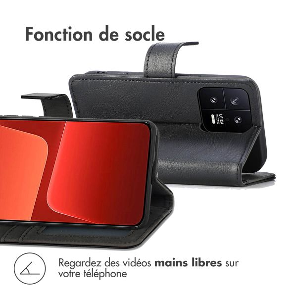 imoshion Étui de téléphone portefeuille Luxe Xiaomi 13 - Noir