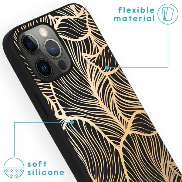 imoshion Coque Design Apple iPhone 13 Pro Max - Feuilles / Noir