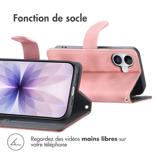 imoshion Etui de télephone portefeuille avec cordon Apple iPhone 17 - Rose