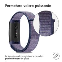 imoshion Bracelet en nylon Fitbit Charge 3 / 4 - Bleu foncé